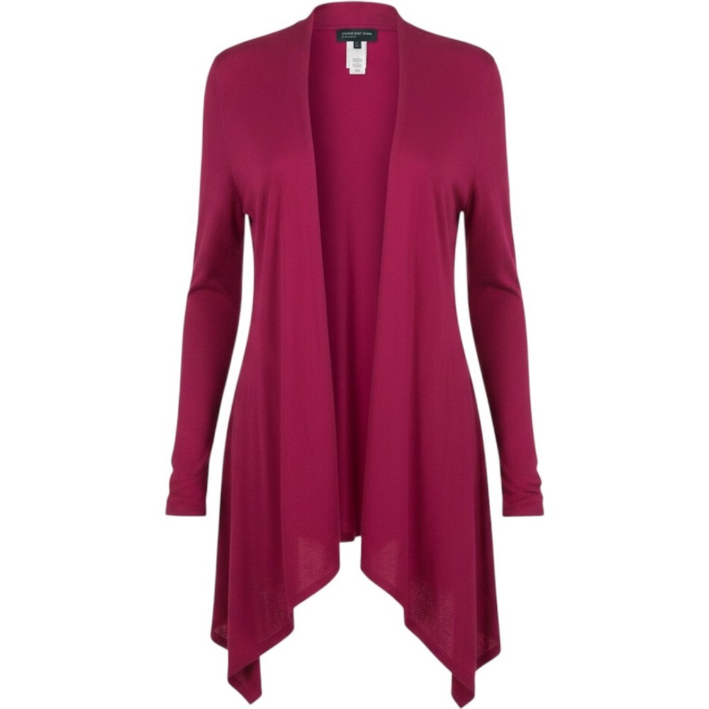 Jones New York Cardigan Womens M Cardigan Pink Open Front Drape Knit Sweater